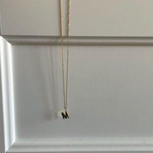 ‘M’ charm necklace